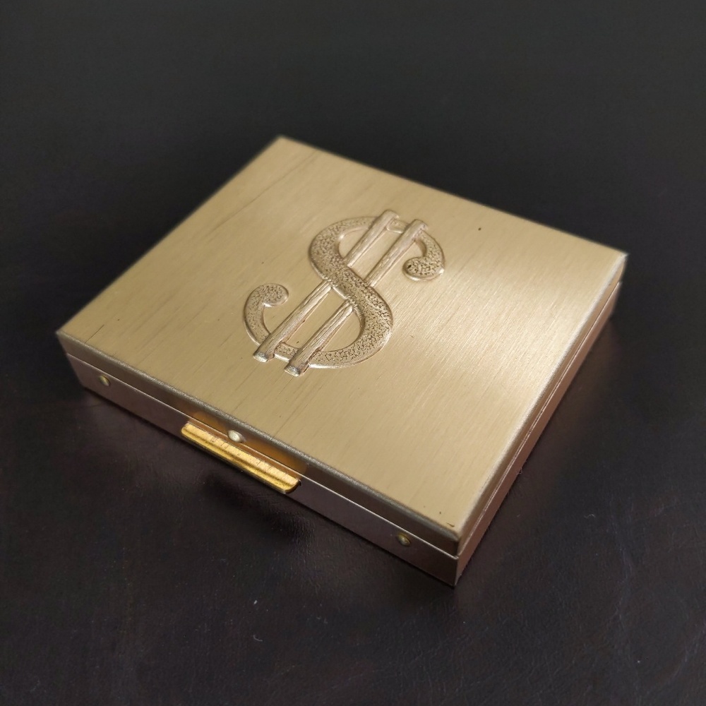 ❤️HP❤️ Vtg Dollar Sign Metal Coin Purse Money Clip